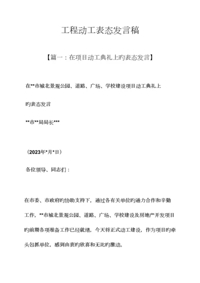 工程开工表态发言稿.docx