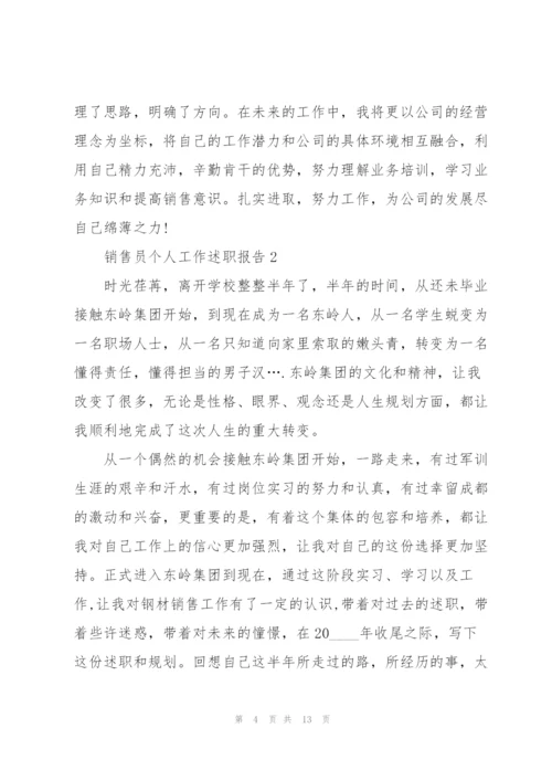 销售员个人工作述职报告.docx