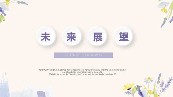 紫色淡雅小清新微立体述职报告通用PPT动态模板封面含PS