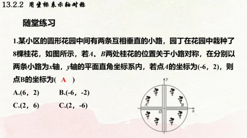 人教版数学八年级上册13.2.2  用坐标表示轴对称课件（共21张PPT）