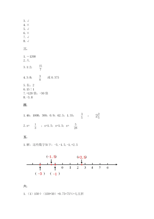 浙教版数学小升初模拟试卷附答案（达标题）.docx