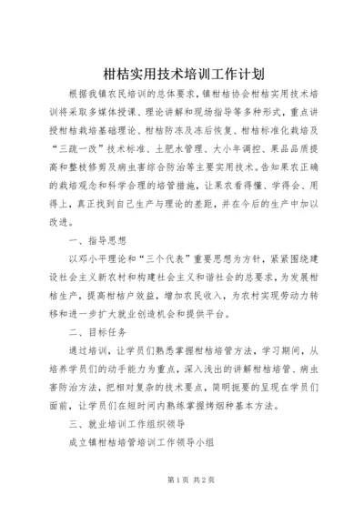 柑桔实用技术培训工作计划.docx