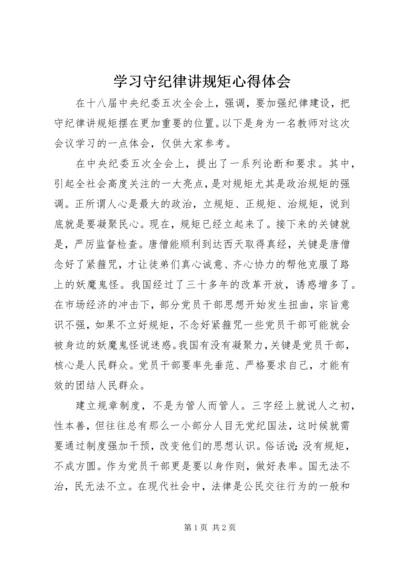 学习守纪律讲规矩心得体会 (2).docx