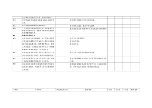 实验室内审检查表.docx