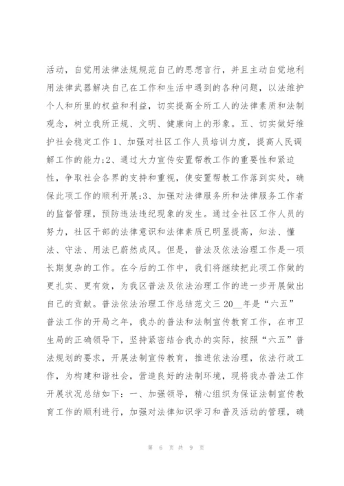 普法依法治理工作总结 普法依法治理工作总结范本.docx