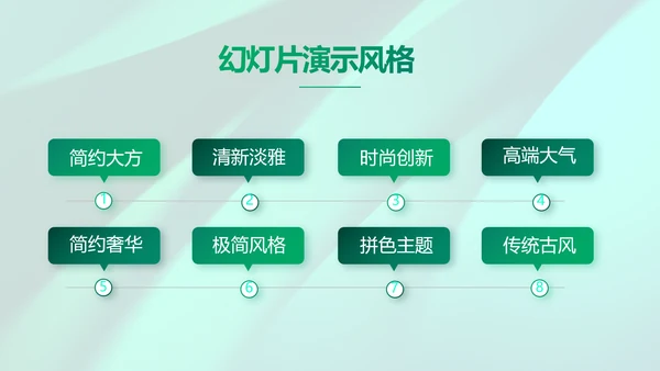 绿色大气邮政储蓄银行PPT动态模板
