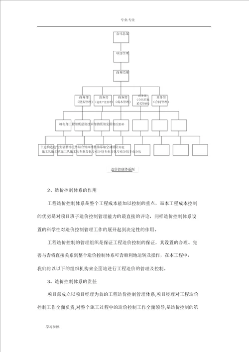 控制工程造价主要措施方案