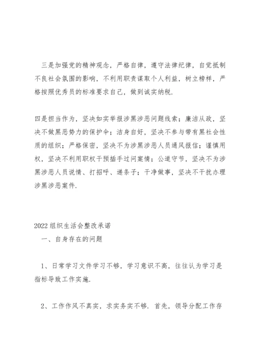 2022组织生活会整改承诺.docx
