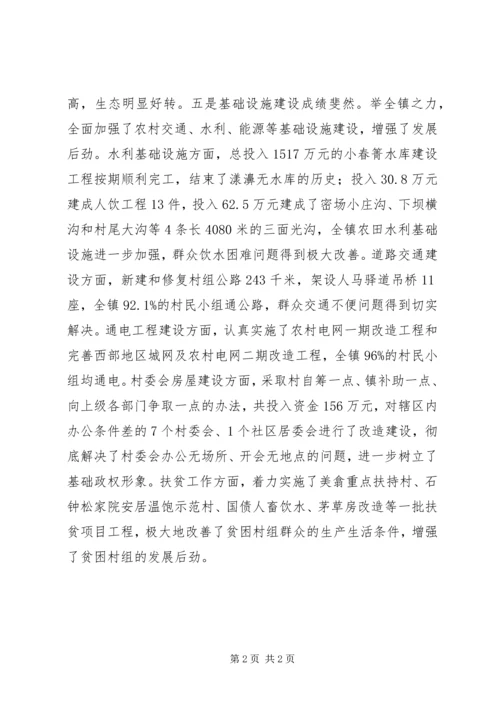 乡镇工作总结——发挥中心城镇作用　加快城镇化进程.docx