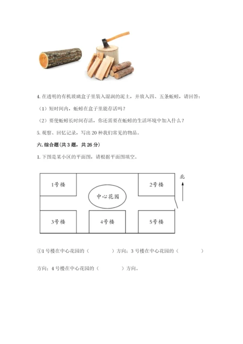 教科版二年级上册科学期末测试卷（实验班）.docx