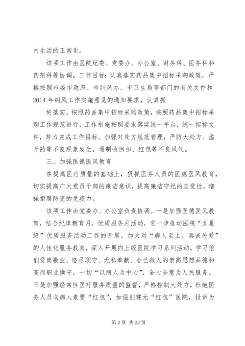 7医院党风廉政建设实施方案.docx