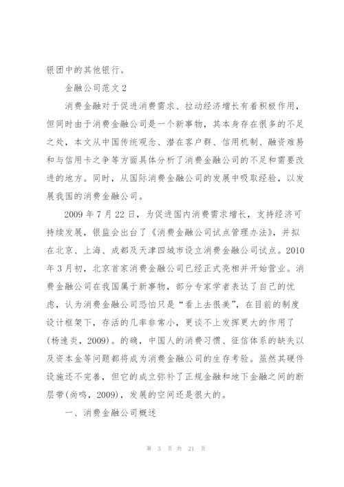金融公司范文介绍.docx