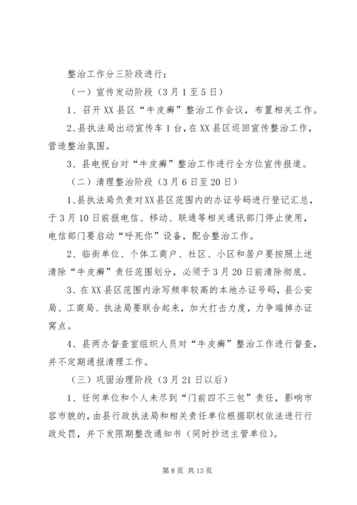 牛皮癣专项整治活动方案及安排.docx