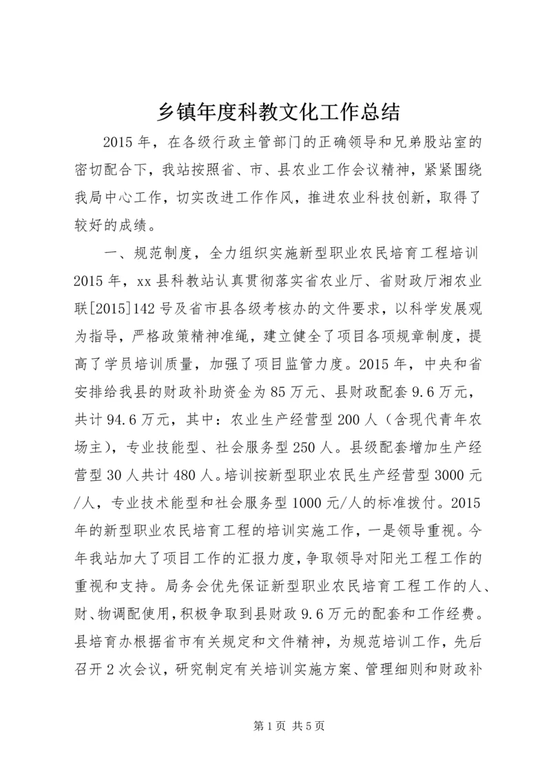 乡镇年度科教文化工作总结.docx