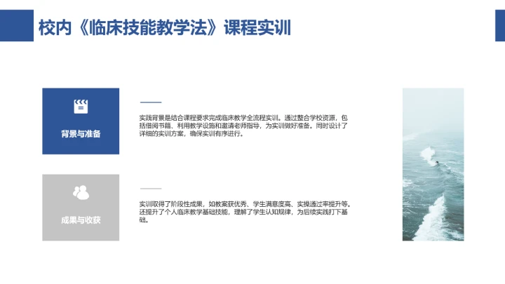蓝色商务临床医学专业大学生求职个人能力综合展示职业生涯规划PPT模版