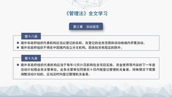2024中华人民共和国境外非政府组织境内活动管理法解读PPT