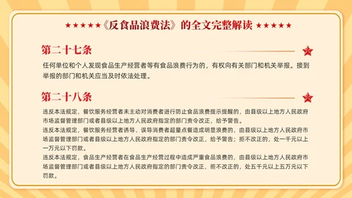 中华人民共和国反食品浪费法学习课件PPT党建