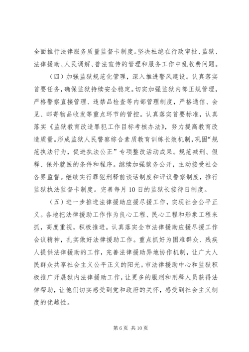 司法行政系统行风评议整改报告.docx