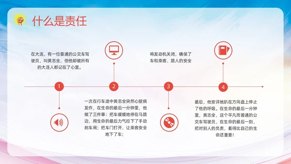 粉色简约践行青春使命担当少年责任责任与担当主题班会PPT模板