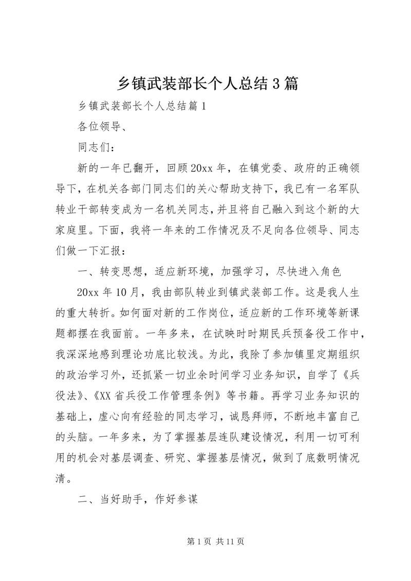 乡镇武装部长个人总结3篇.docx