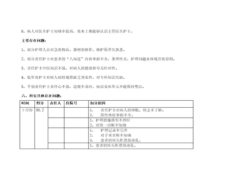 优质护理季度小结