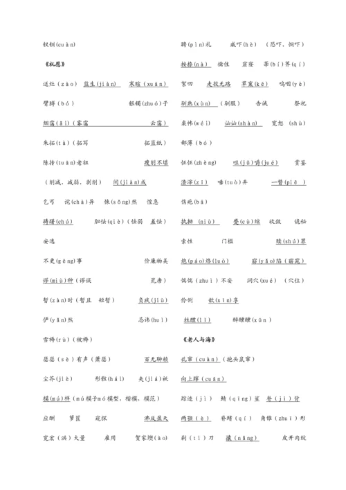 2023年单招考试备考资料之字音字形整理.docx