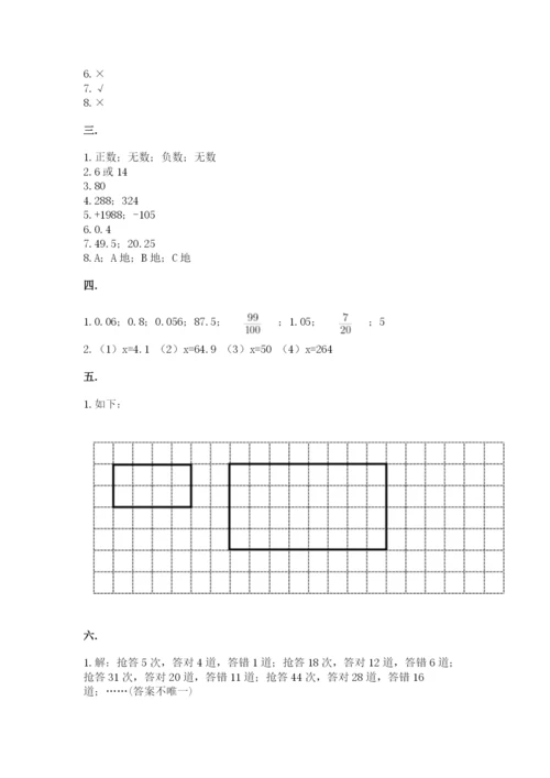 人教版数学小升初模拟试卷附答案（b卷）.docx