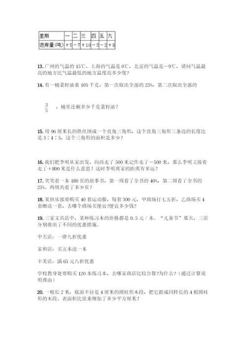 人教版六年级下册数学应用题100道往年题考.docx