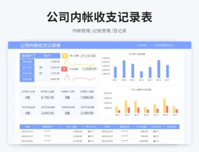公司内账收支记录表
