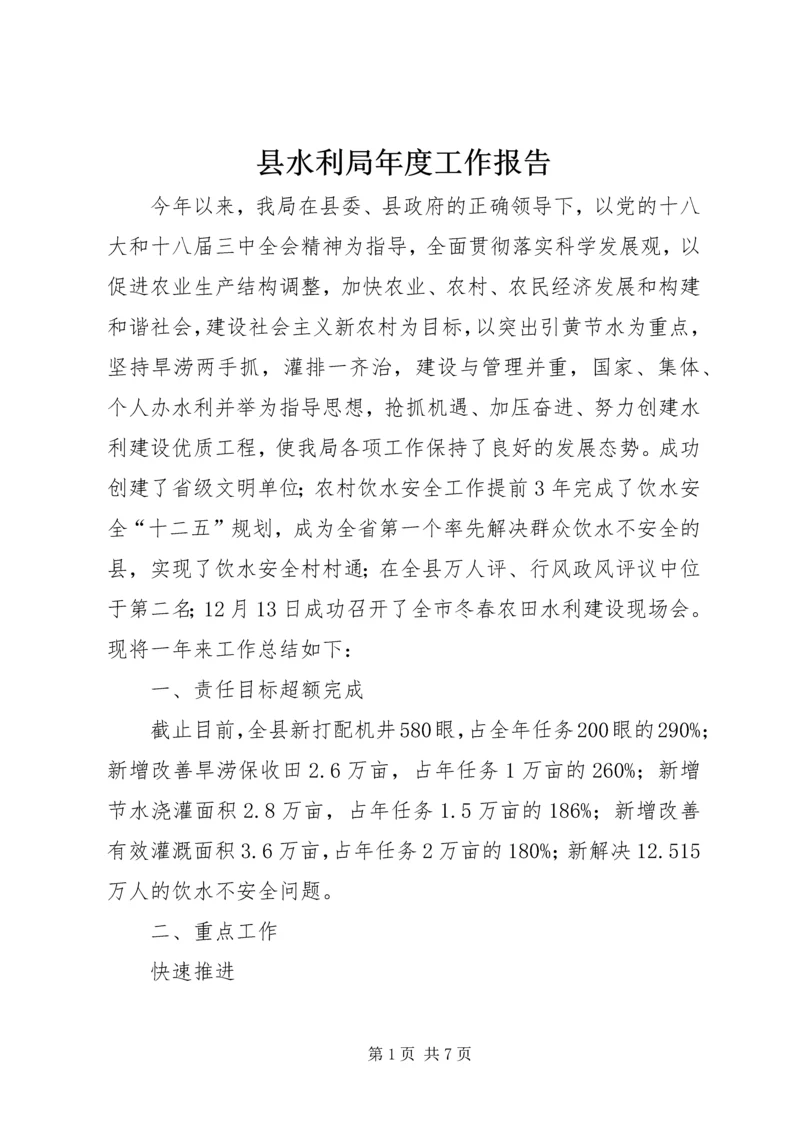 县水利局年度工作报告 (4).docx