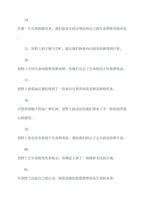 原野曹禺好词好句