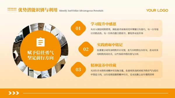 橙色商务简约个人发展职业规划PPT模板