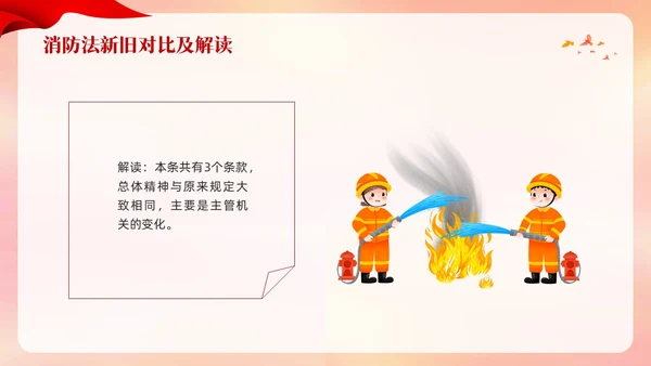 红色卡通遵守消防法规关爱生命安全PPT模板宣传PPT动态PPT全国消防日
