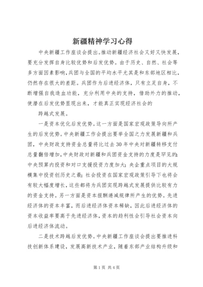 新疆精神学习心得 (5).docx