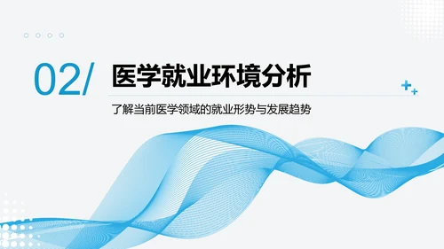 蓝色简约风医学生职业生涯规划展示PPT模板