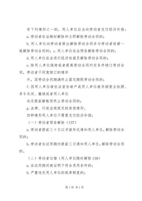 《劳动部办公厅关于对解除劳动合同经济补偿问题的复函》.docx