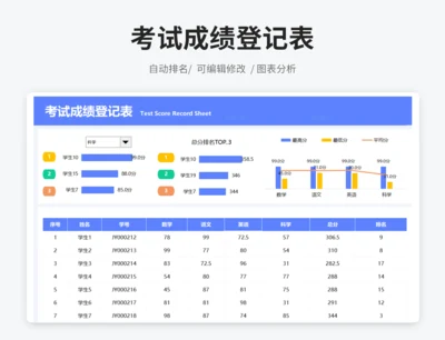 考试成绩登记表