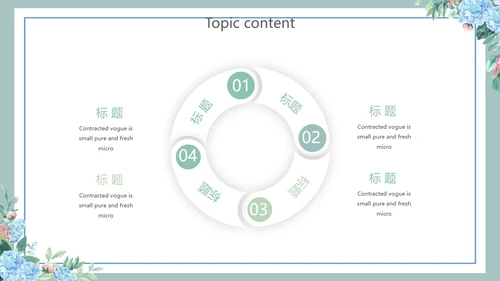 蓝色小清新述职报告工作总结通用动态PPT模板