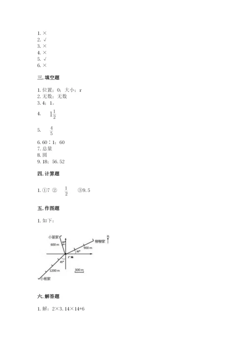 小学六年级上册数学期末测试卷（夺冠系列）word版.docx