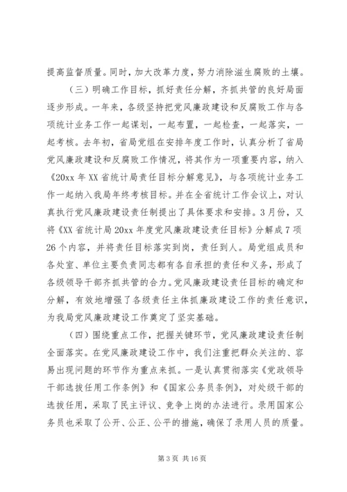 在全省统计系统纪检监察工作会议上的工作报告.docx