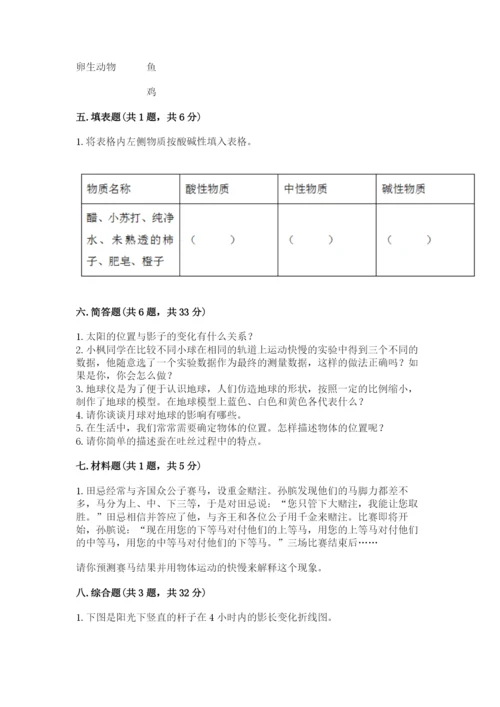 教科版科学三年级下册期末测试卷附参考答案【培优a卷】.docx