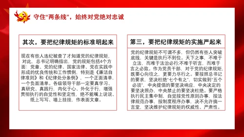 党政严守政治纪律践行两个维护PPT课件