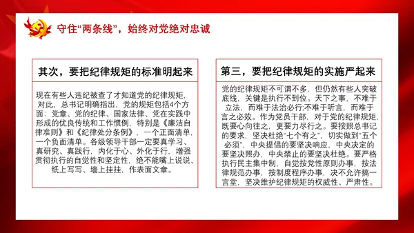 党政严守政治纪律践行两个维护PPT课件