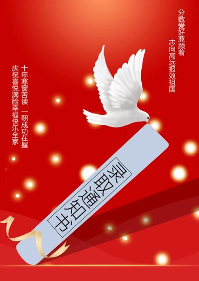 高考录取通知书战报word模板