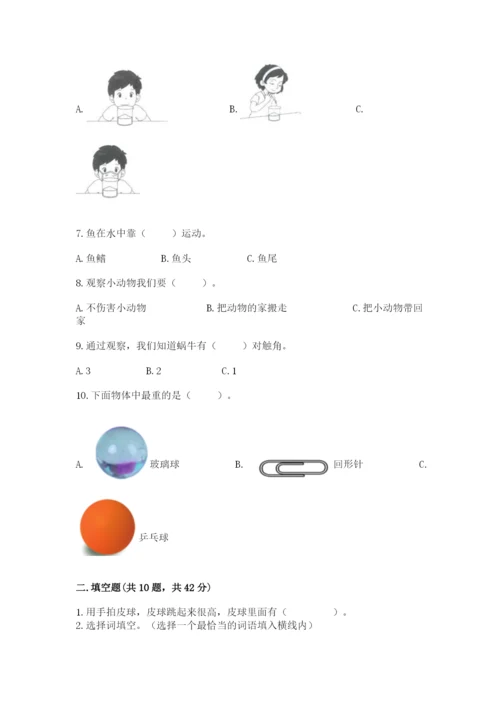 教科版一年级下册科学期末测试卷精品（全优）.docx