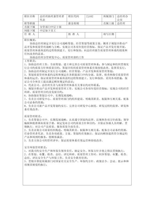 岗位基本职责及任职要求.docx