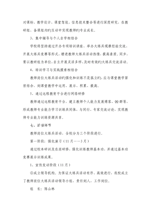 教师岗位大练兵实施专题方案.docx