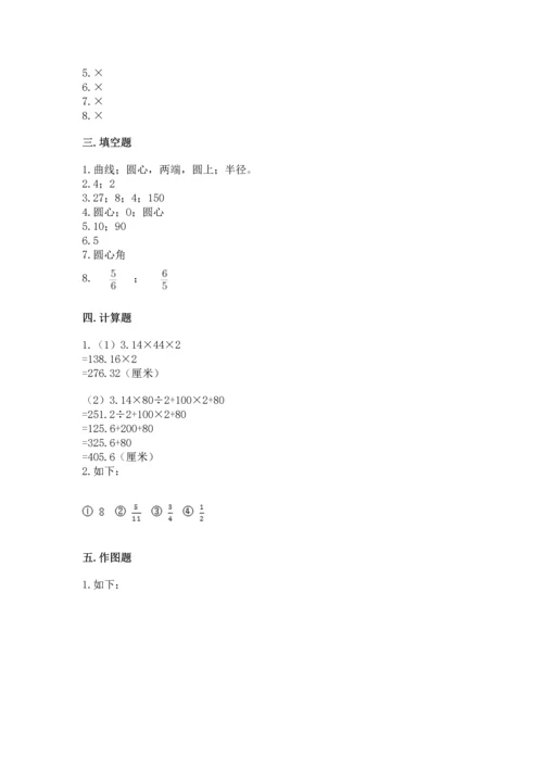 人教版六年级上册数学期末测试卷带答案（巩固）.docx