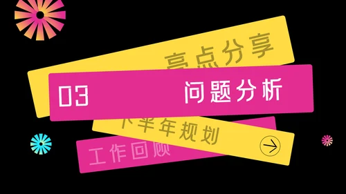 几何简约年中述职PPT模板