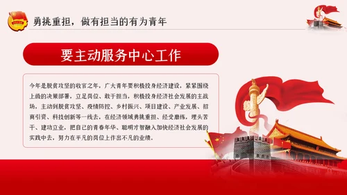 争做新时代有为青年共青团团课PPT模板